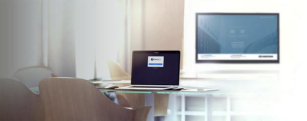 Crestron-AirMedia-Anwendung-Laptop-Display